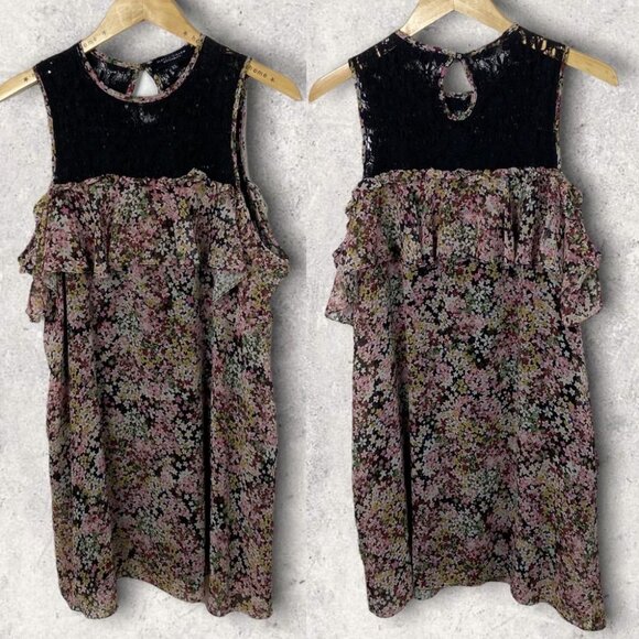 Slate‎ and Willow Floral Maternity Dress Off Shoulder Lace Shift Size XL Pink - Picture 4 of 12